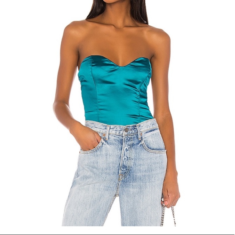 Superdown strapless bodysuit